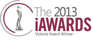 The 2013 iAward Victoria Award Winner logo